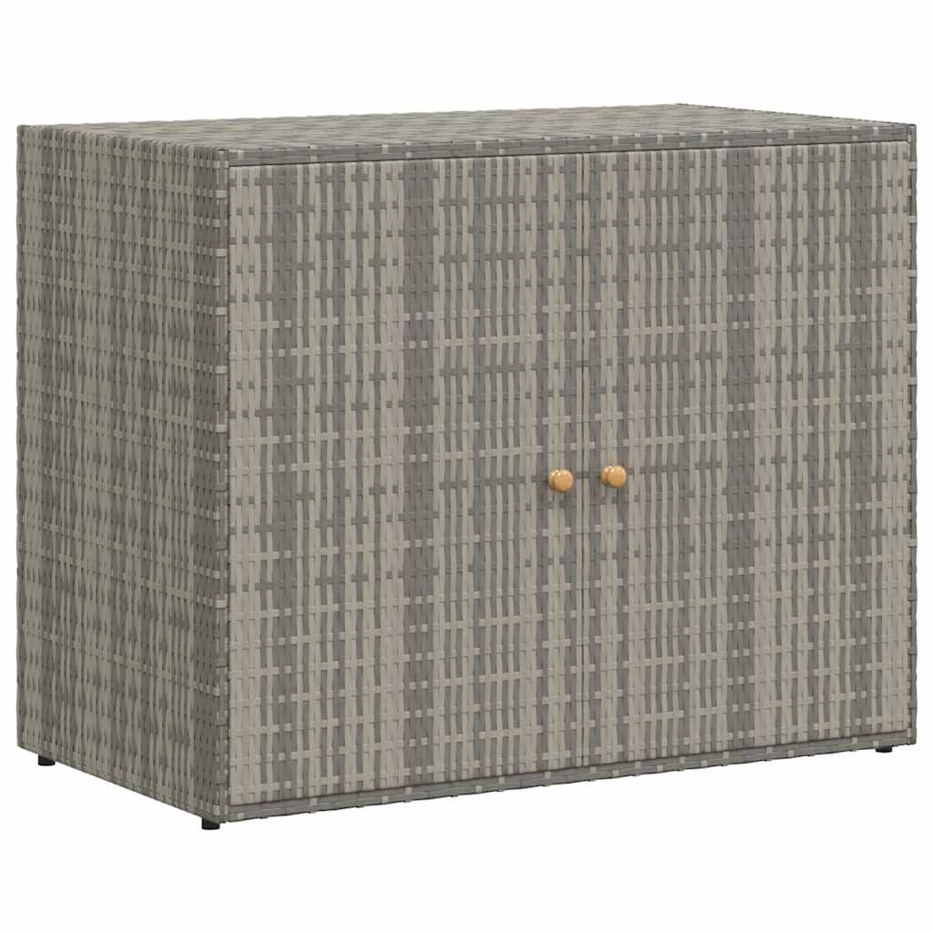 Armoire de rangement jardin Gris 100x55,5x80 cm Résine tressée - XIOS