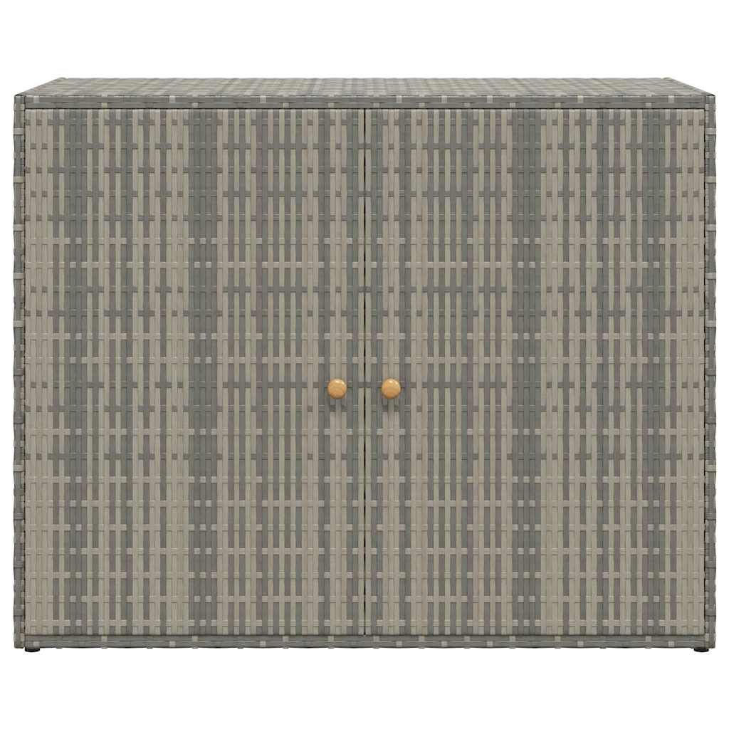 Armoire de rangement jardin Gris 100x55,5x80 cm Résine tressée - XIOS