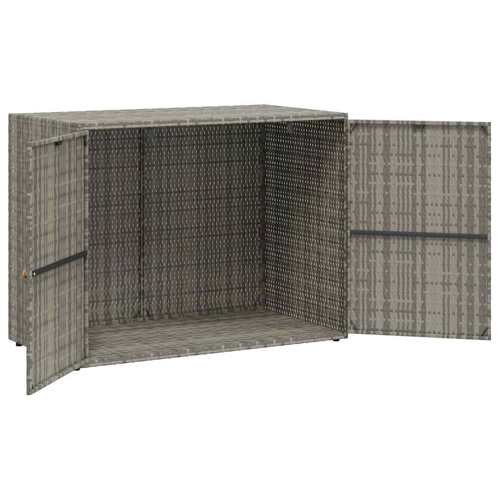 Armoire de rangement jardin Gris 100x55,5x80 cm Résine tressée - XIOS