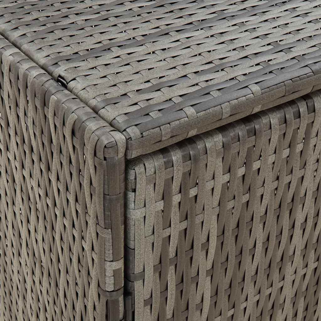 Armoire de rangement jardin Gris 100x55,5x80 cm Résine tressée - XIOS