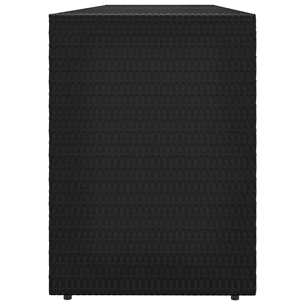 Armoire de rangement de jardin Noir 198x55,5x80 cm Résine tressée - XIOS