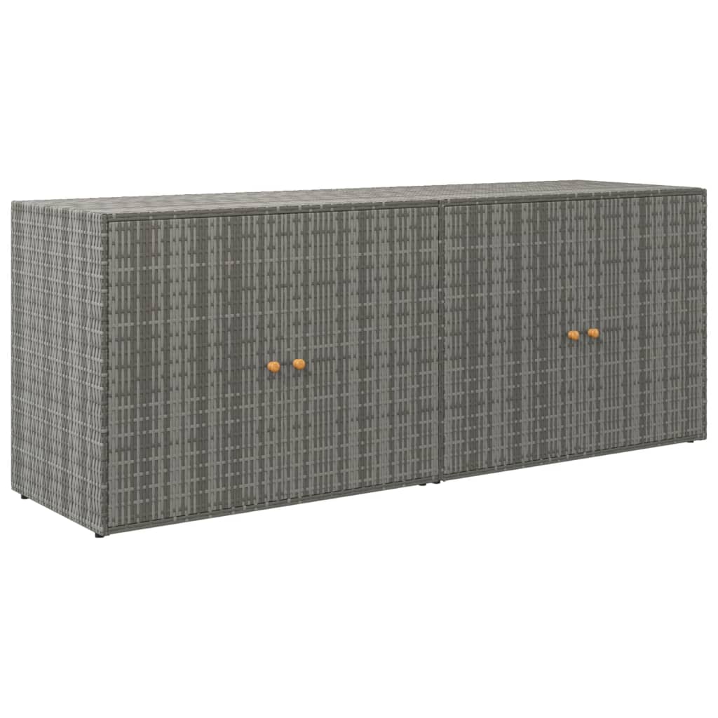 Armoire de rangement jardin Gris 198x55,5x80 cm Résine tressée - XIOS