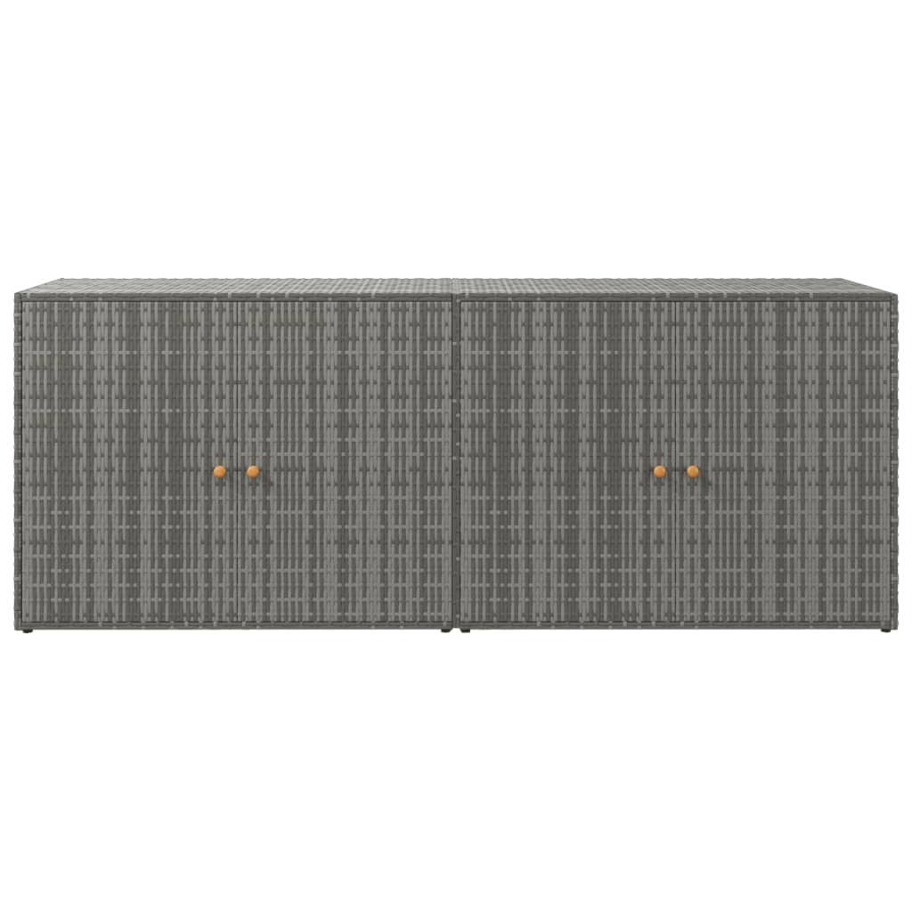 Armoire de rangement jardin Gris 198x55,5x80 cm Résine tressée - XIOS