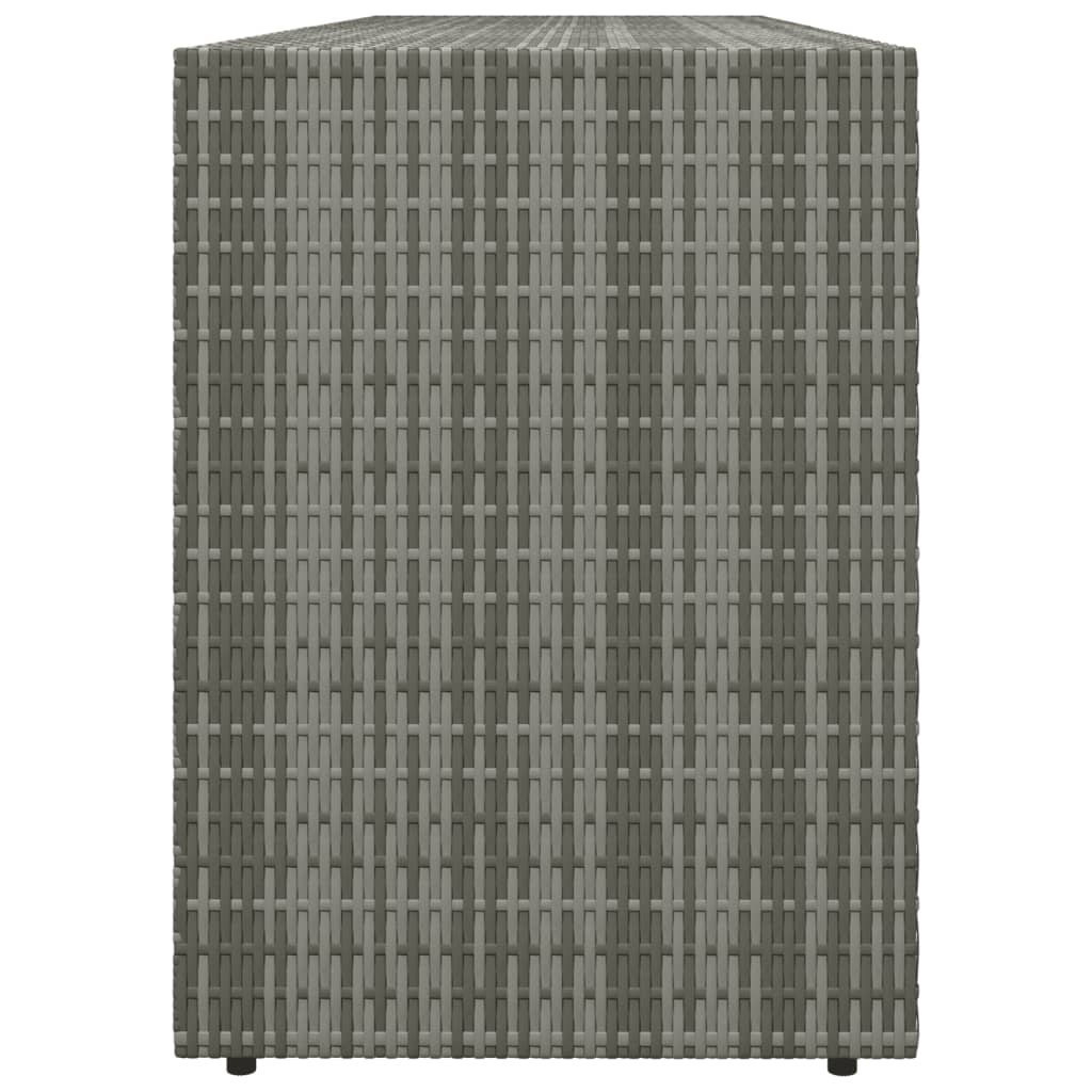 Armoire de rangement jardin Gris 198x55,5x80 cm Résine tressée - XIOS