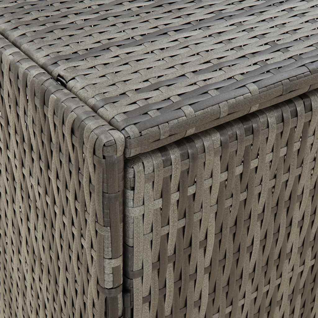 Armoire de rangement jardin Gris 59x40x180 cm Résine tressée - XIOS