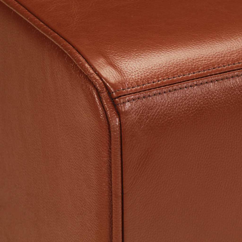 Banc de bok de gymnastique marron 110 cm cuir véritable et bois - XIOS