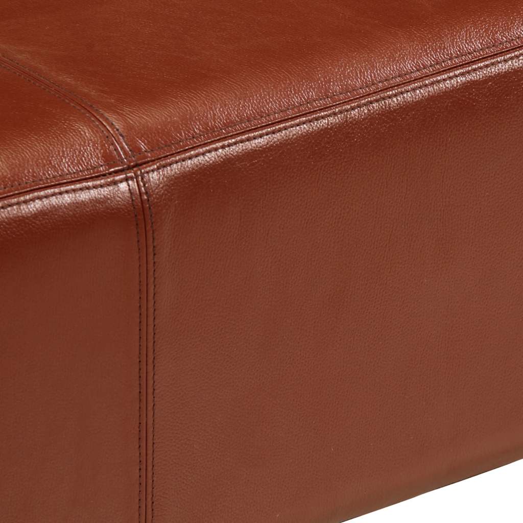 Banc de bok de gymnastique marron 110 cm cuir véritable et bois - XIOS
