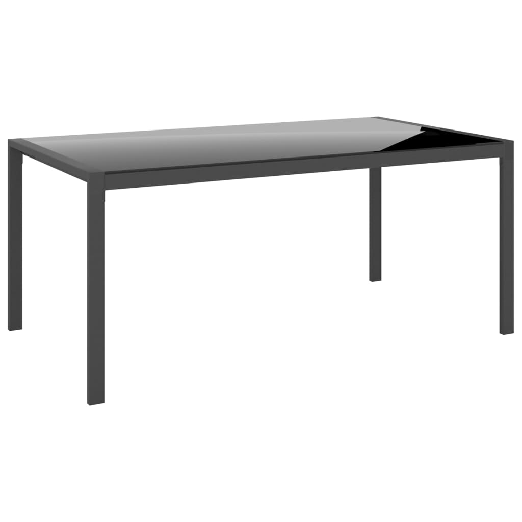 Salon de jardin 4 pcs avec coussins Noir Acier