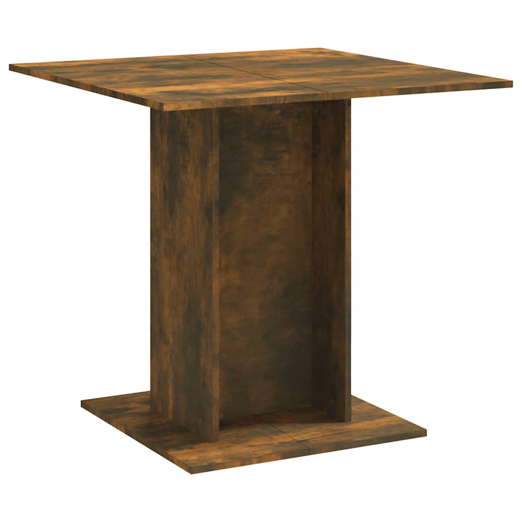 Table à dîner Chêne fumé 80x80x75 cm Bois d'ingénierie - XIOS