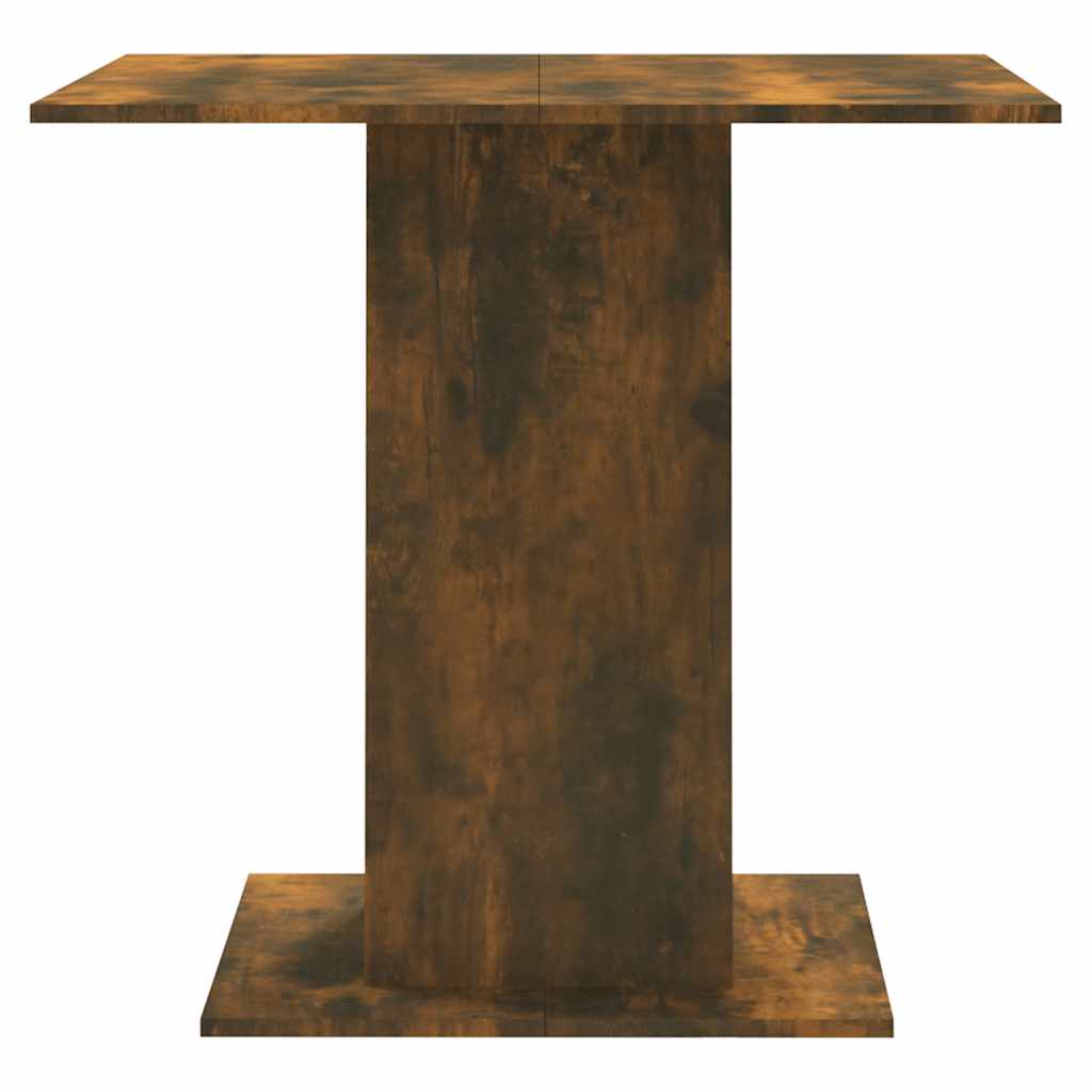 Table à dîner Chêne fumé 80x80x75 cm Bois d'ingénierie - XIOS