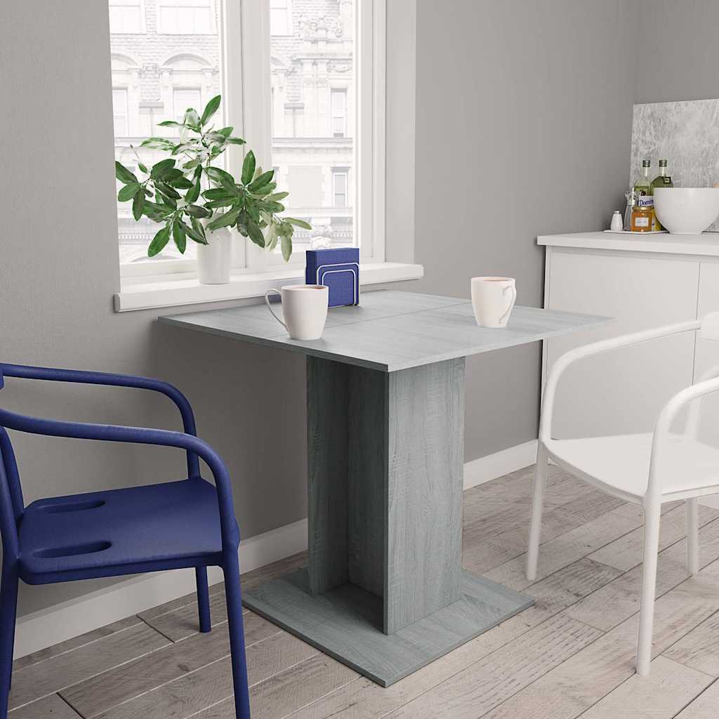 Table à dîner Sonoma gris 80x80x75 cm Bois d'ingénierie - XIOS