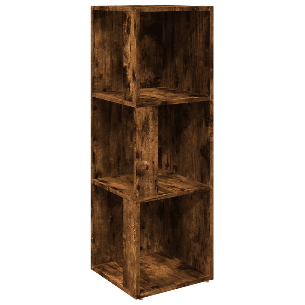 Armoire d'angle Chêne fumé 33x33x100 cm Bois d'ingénierie - XIOS