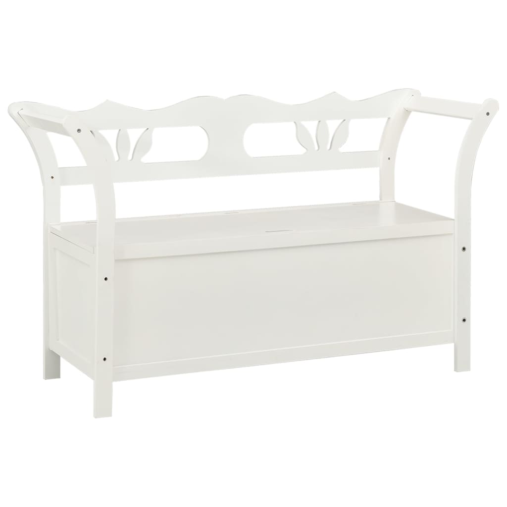 Banc Blanc 107x45x75,5 cm Bois de sapin solide - XIOS