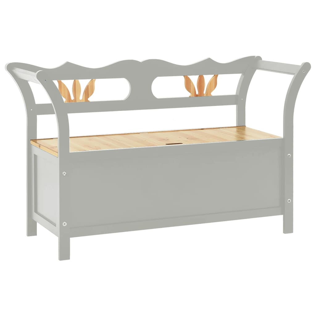 Banc Gris 107x45x75,5 cm Bois de sapin solide - XIOS