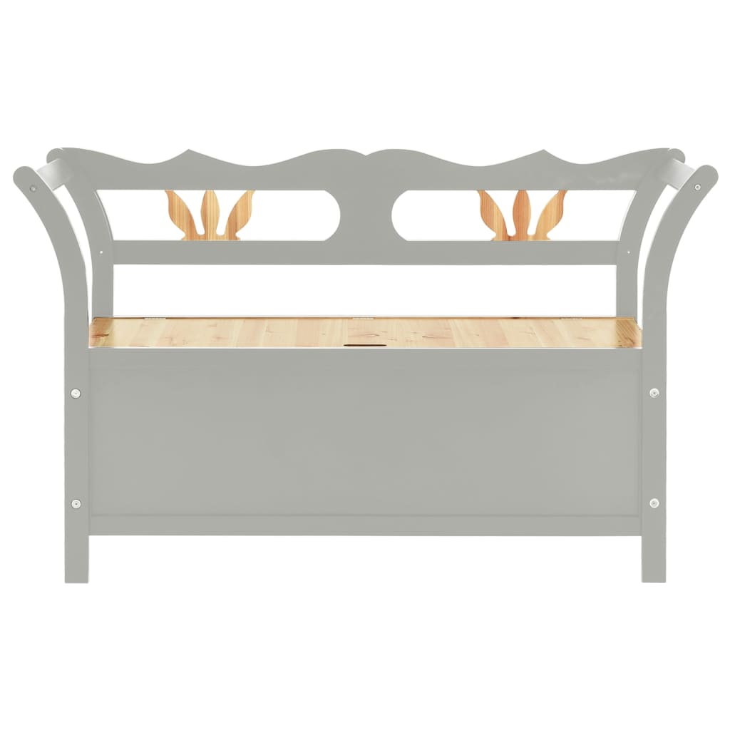 Banc Gris 107x45x75,5 cm Bois de sapin solide - XIOS