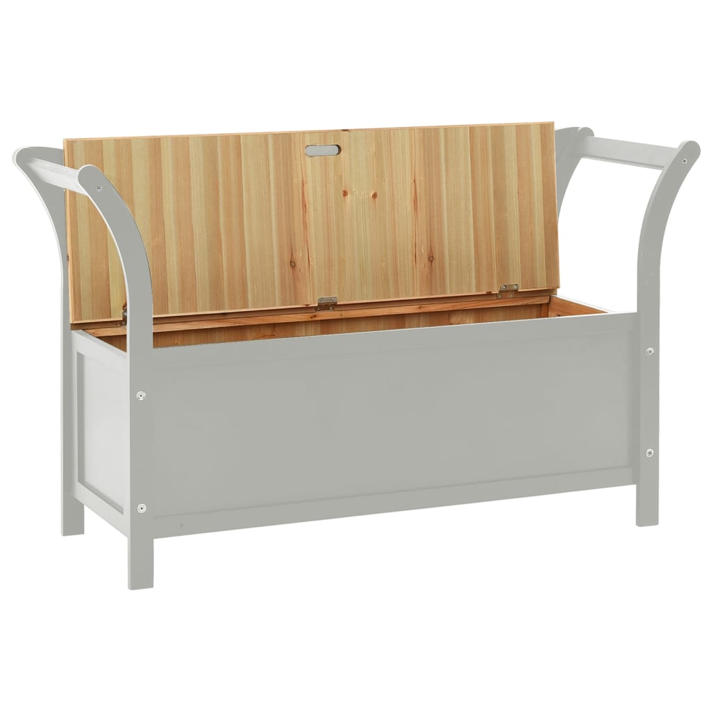 Banc Gris 107x45x75,5 cm Bois de sapin solide - XIOS