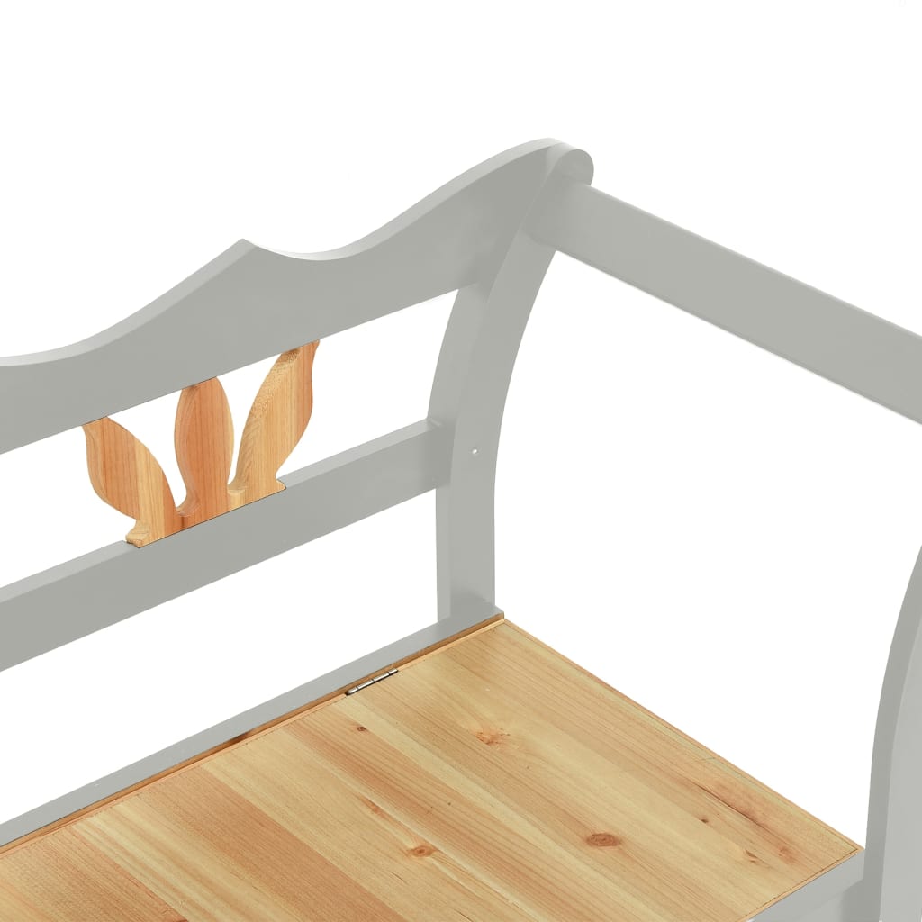 Banc Gris 107x45x75,5 cm Bois de sapin solide - XIOS