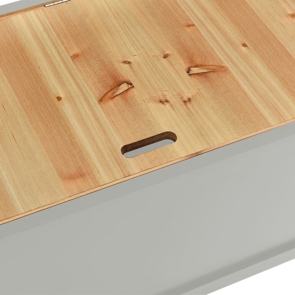 Banc Gris 107x45x75,5 cm Bois de sapin solide - XIOS