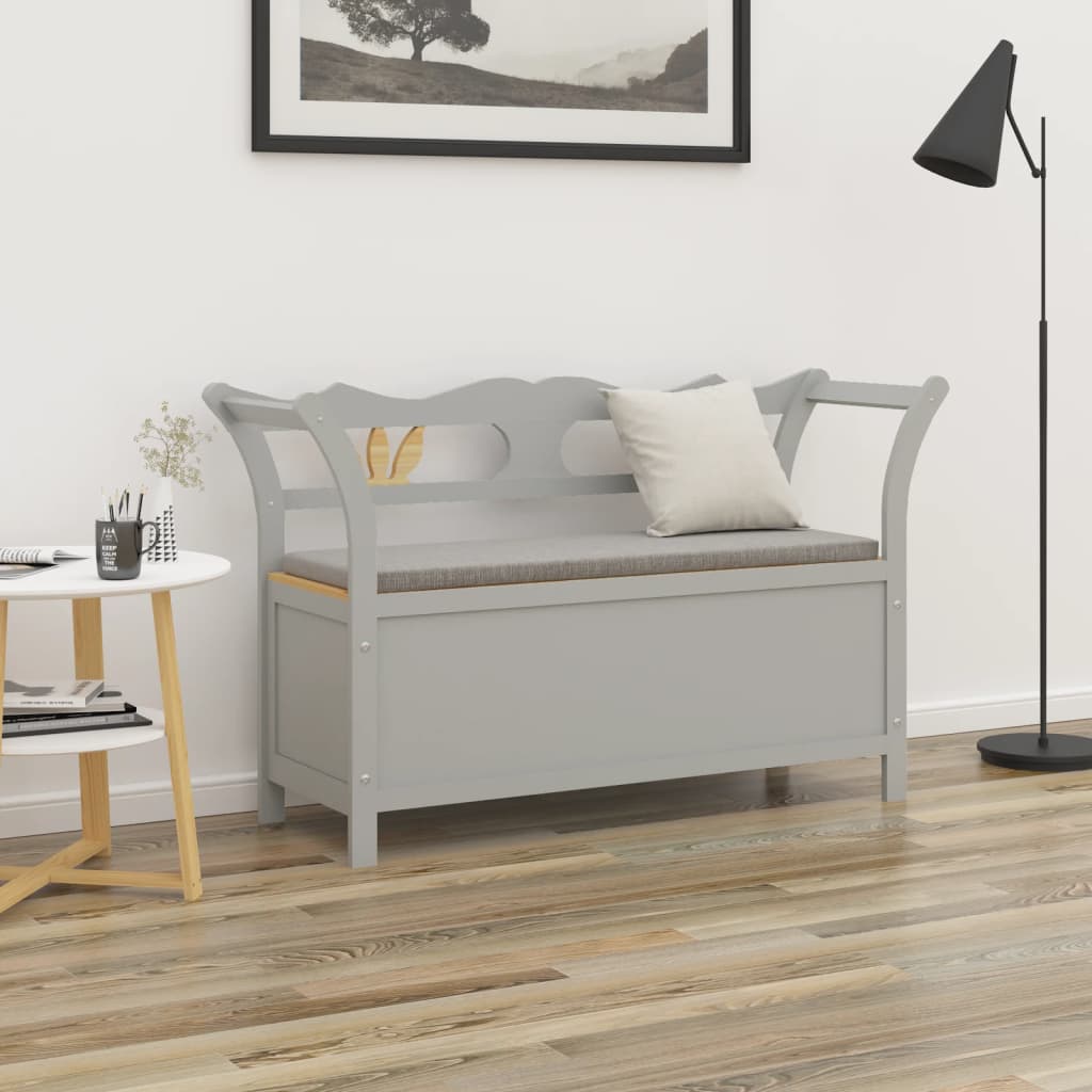 Banc Gris 107x45x75,5 cm Bois de sapin solide - XIOS