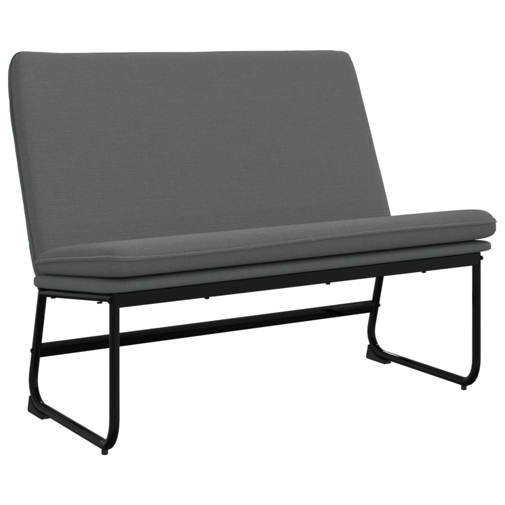 Banc Gris foncé 100x75x76 cm Tissu - XIOS