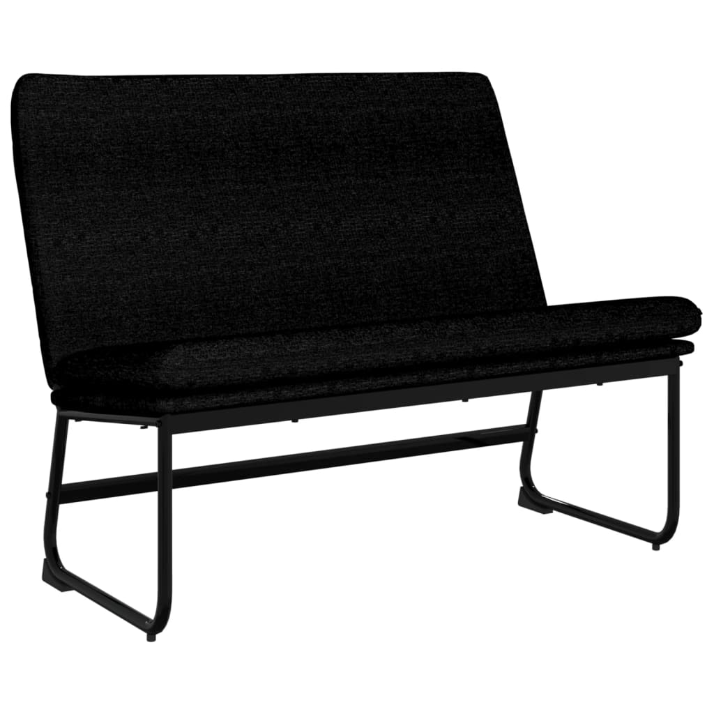 Banc Noir 100x75x76 cm Tissu - XIOS