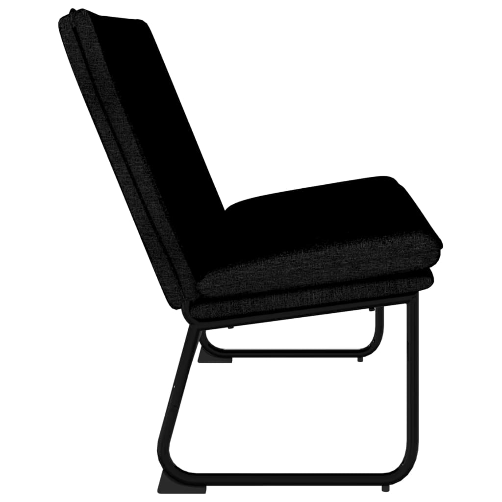 Banc Noir 100x75x76 cm Tissu - XIOS