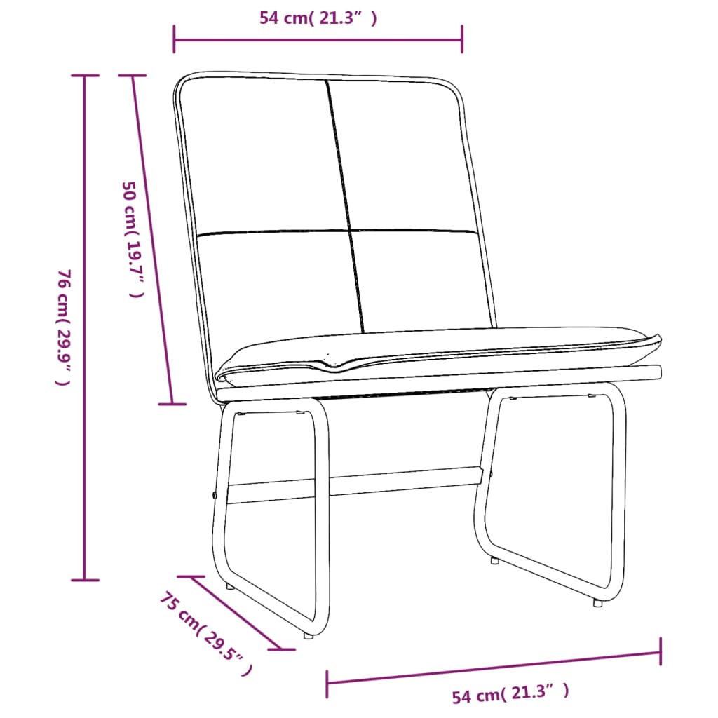 Chaise longue Cappuccino 54x75x76 cm Similicuir - XIOS
