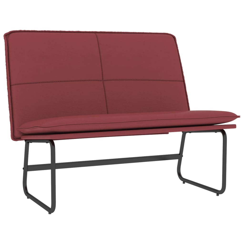 Banc Rouge bordeaux 100x75x76 cm Similicuir - XIOS
