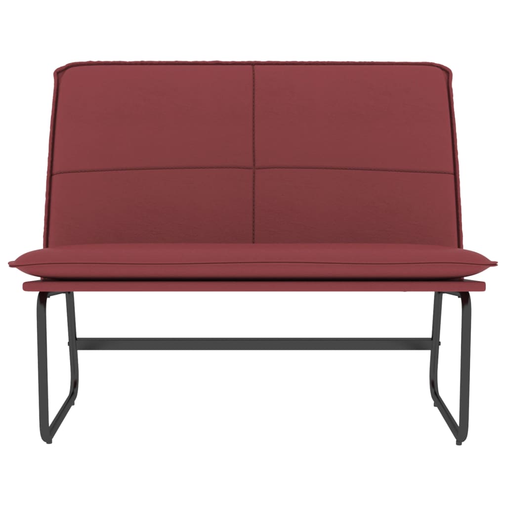 Banc Rouge bordeaux 100x75x76 cm Similicuir - XIOS