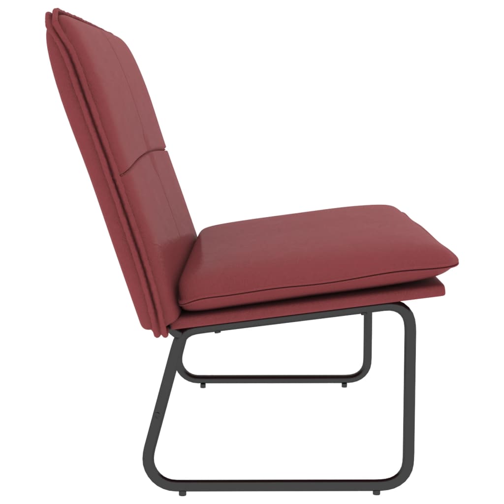 Banc Rouge bordeaux 100x75x76 cm Similicuir - XIOS