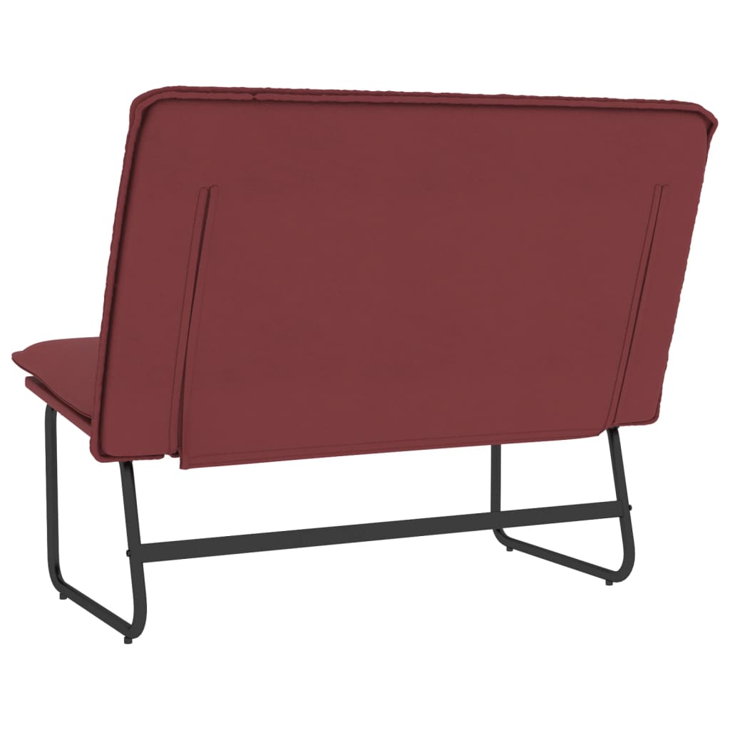 Banc Rouge bordeaux 100x75x76 cm Similicuir - XIOS