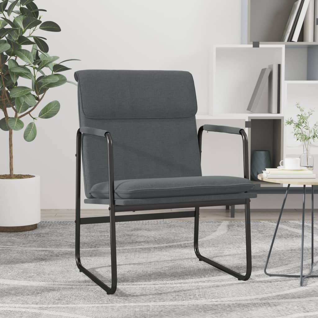 Chaise longue Gris foncé 55x64x80 cm Tissu - XIOS