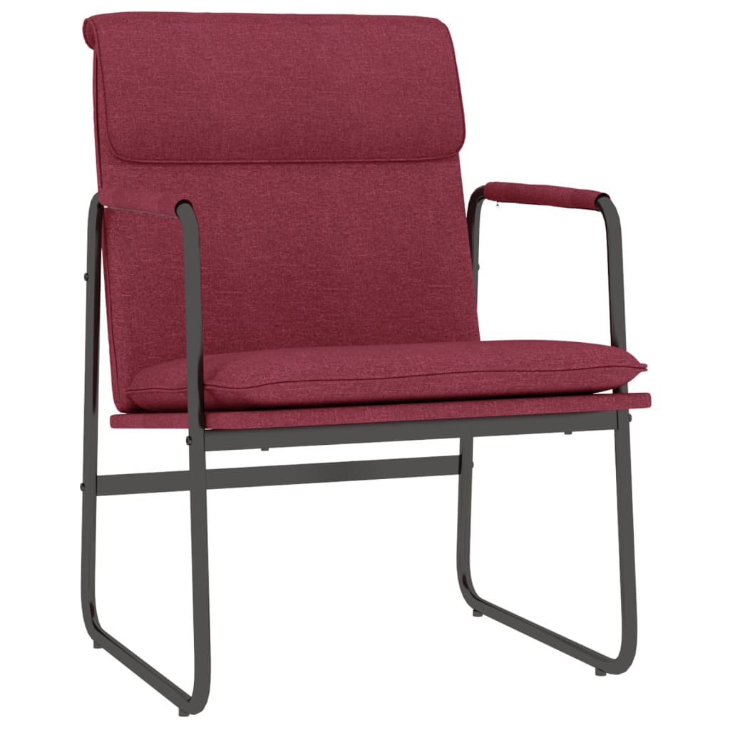 Chaise longue Rouge bordeaux 55x64x80 cm Tissu - XIOS