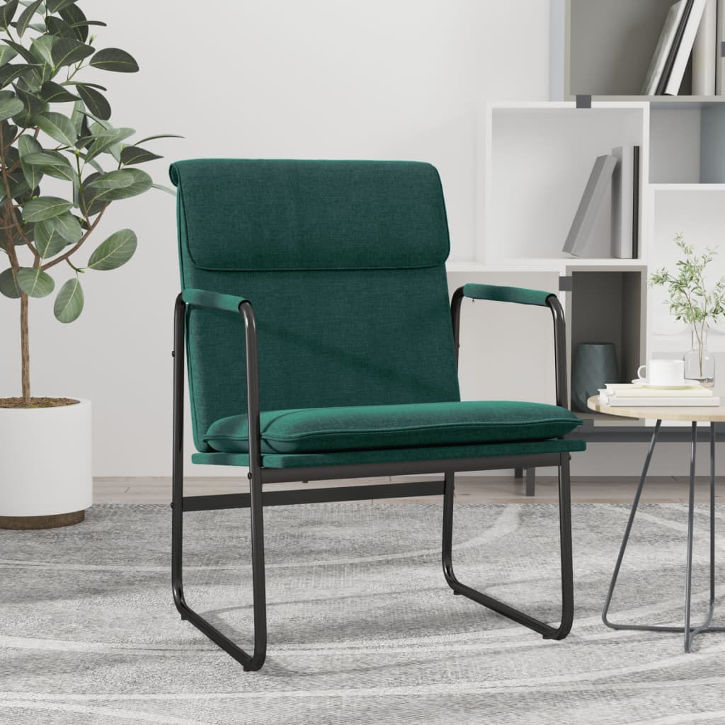 Chaise longue Vert foncé 55x64x80 cm Tissu - XIOS