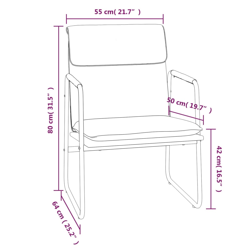 Chaise longue Taupe 55x64x80 cm Tissu - XIOS