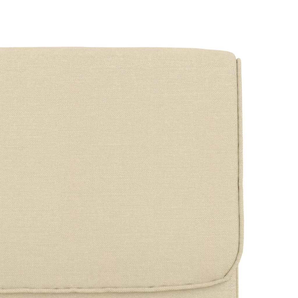 Chaise longue Crème 55x64x80 cm Tissu - XIOS