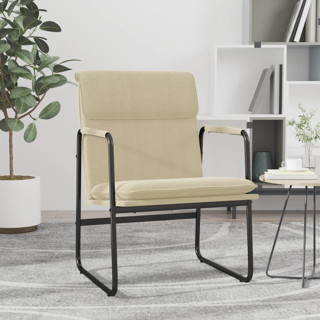 Chaise longue Crème 55x64x80 cm Tissu - XIOS