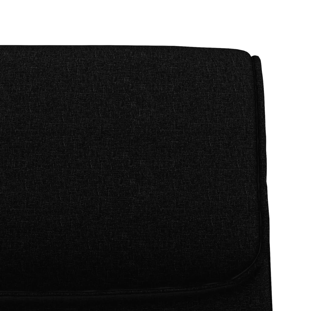 Banc Noir 100x64x80 cm Tissu - XIOS