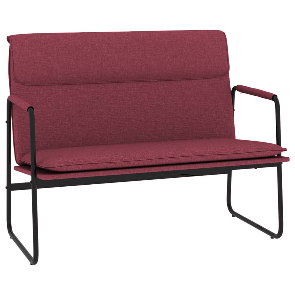 Banc Rouge bordeaux 100x64x80 cm Tissu - XIOS