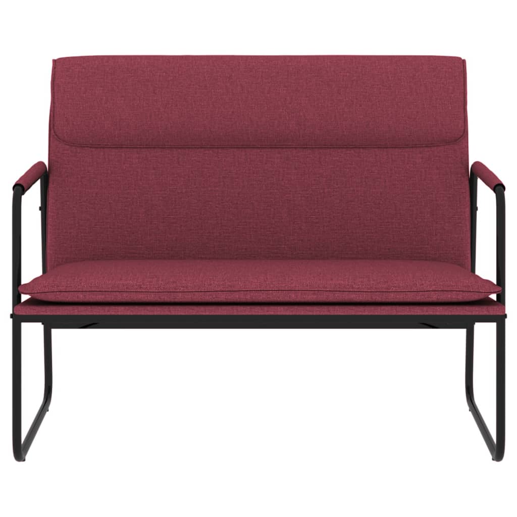 Banc Rouge bordeaux 100x64x80 cm Tissu - XIOS
