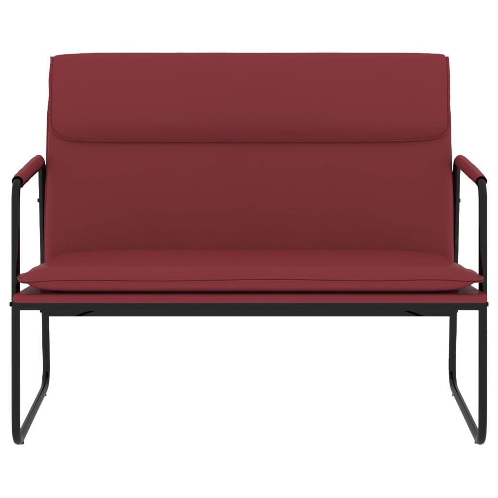 Banc Rouge bordeaux 100x64x80 cm Similicuir - XIOS