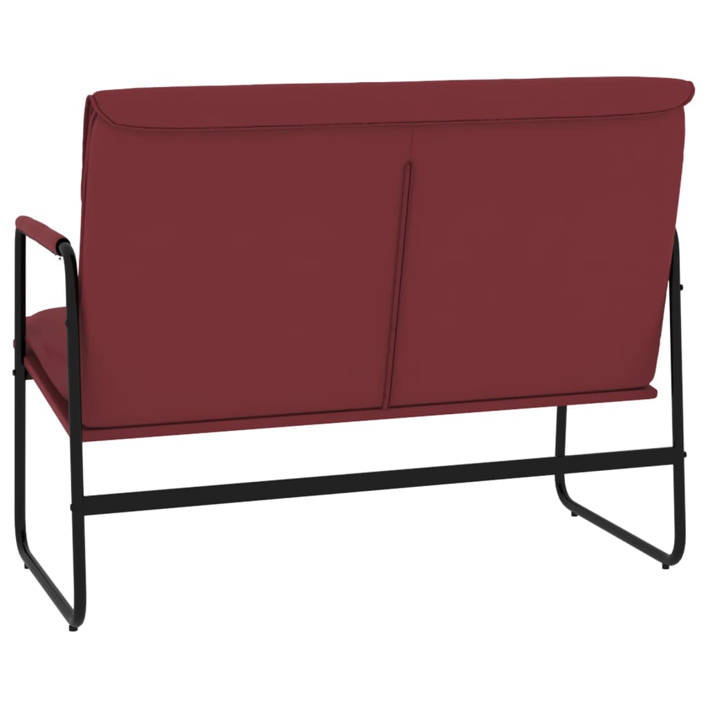 Banc Rouge bordeaux 100x64x80 cm Similicuir - XIOS