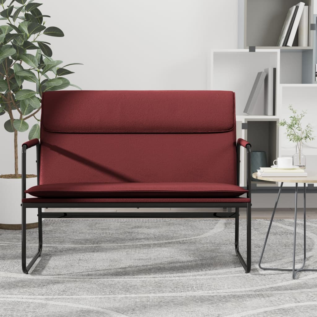 Banc Rouge bordeaux 100x64x80 cm Similicuir - XIOS