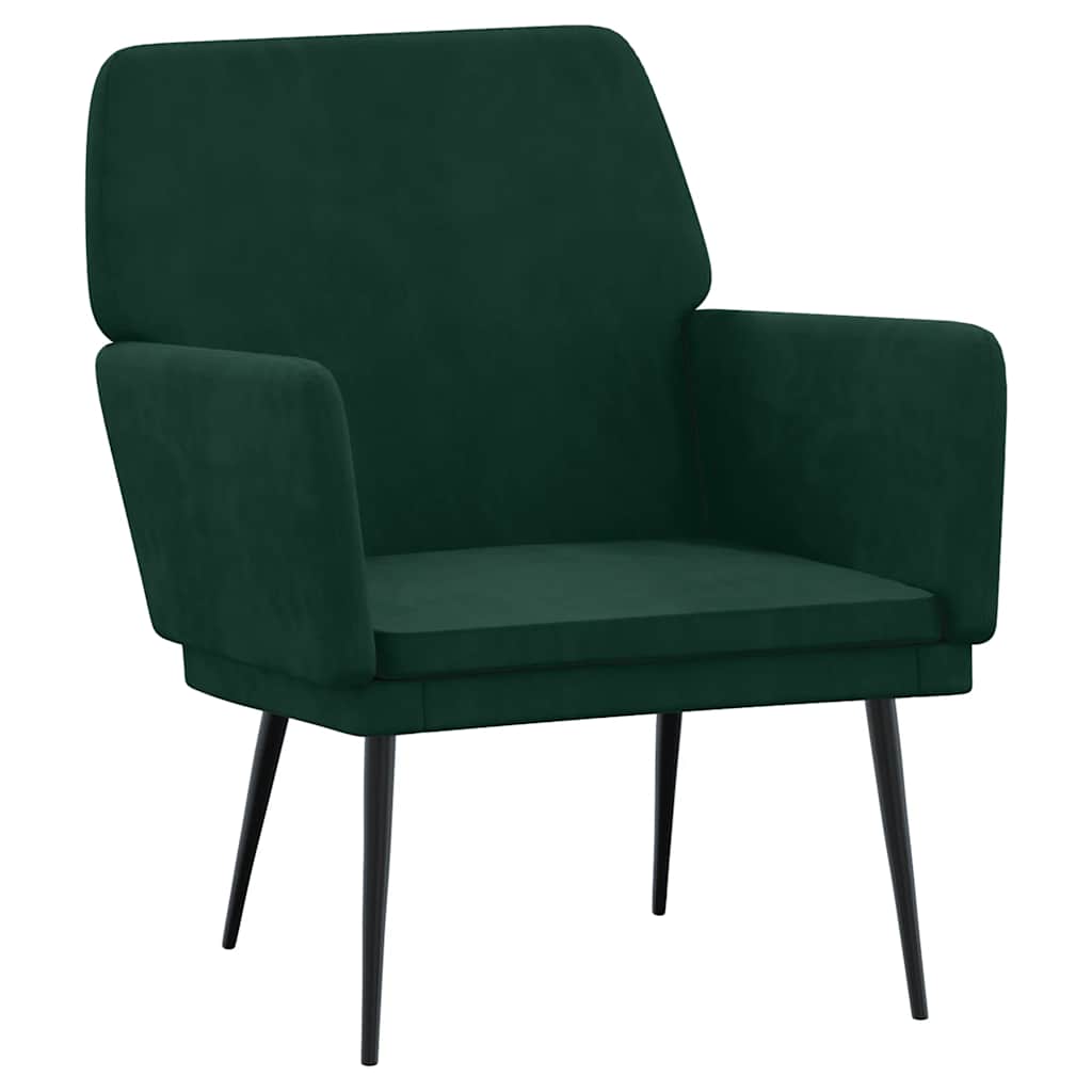 Fauteuil Vert foncé 62x79x79 cm Velours - XIOS