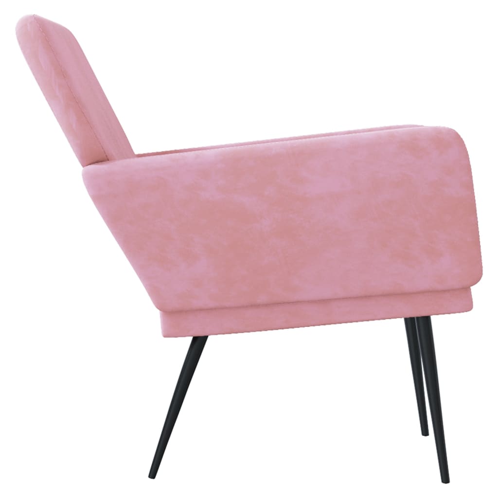 Fauteuil Rose 62x79x79 cm Velours - XIOS
