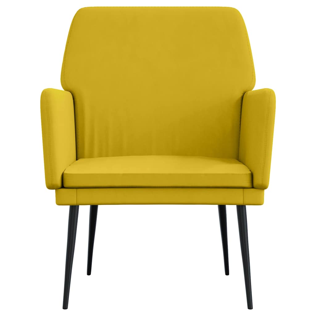Fauteuil Jaune 62x79x79 cm Velours - XIOS