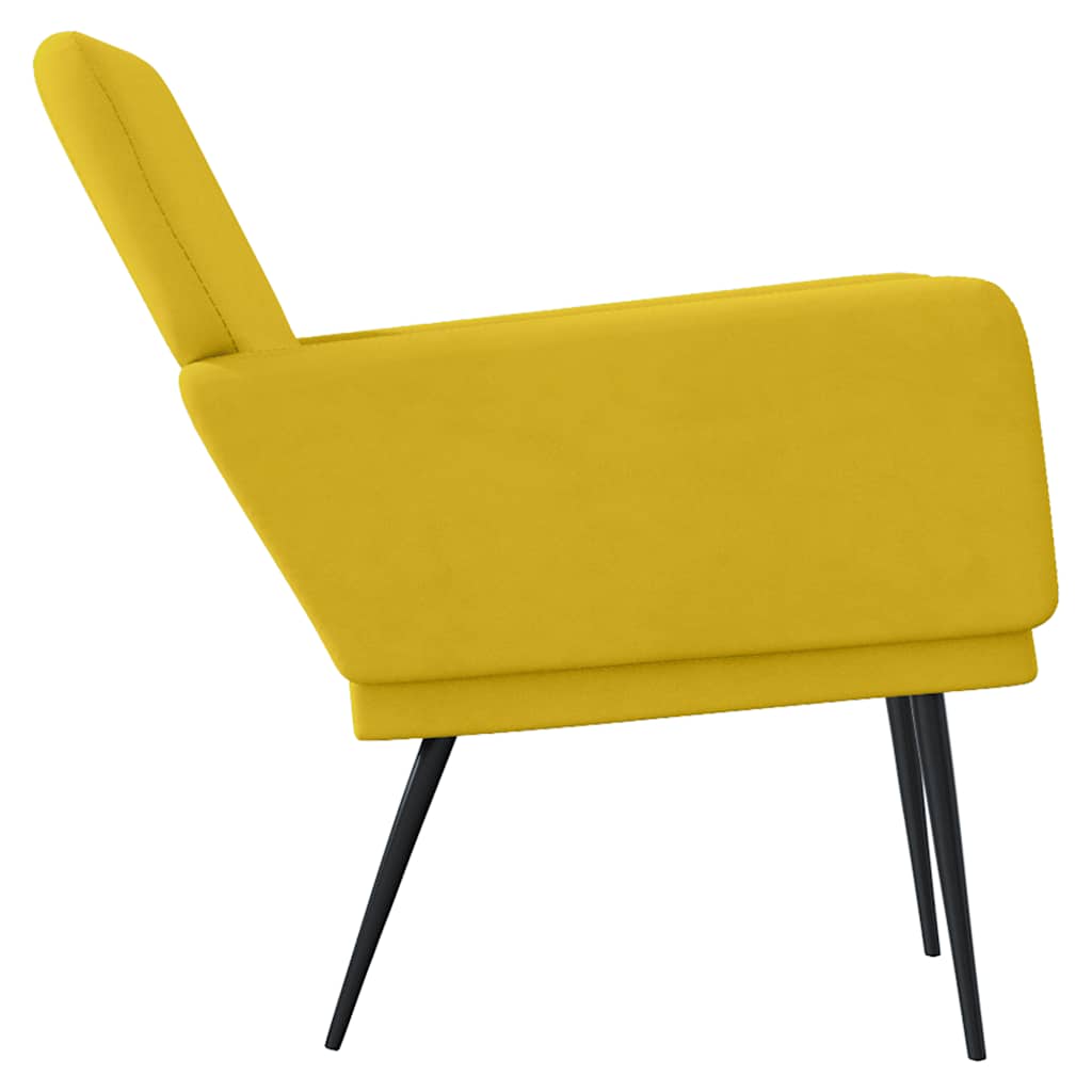 Fauteuil Jaune 62x79x79 cm Velours - XIOS