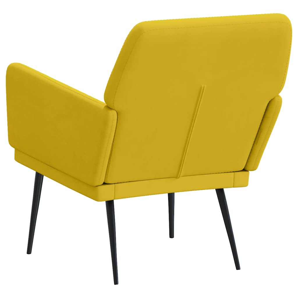 Fauteuil Jaune 62x79x79 cm Velours - XIOS