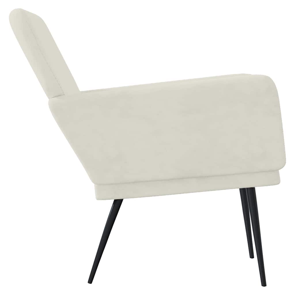 Fauteuil Crème 62x79x79 cm Velours - XIOS