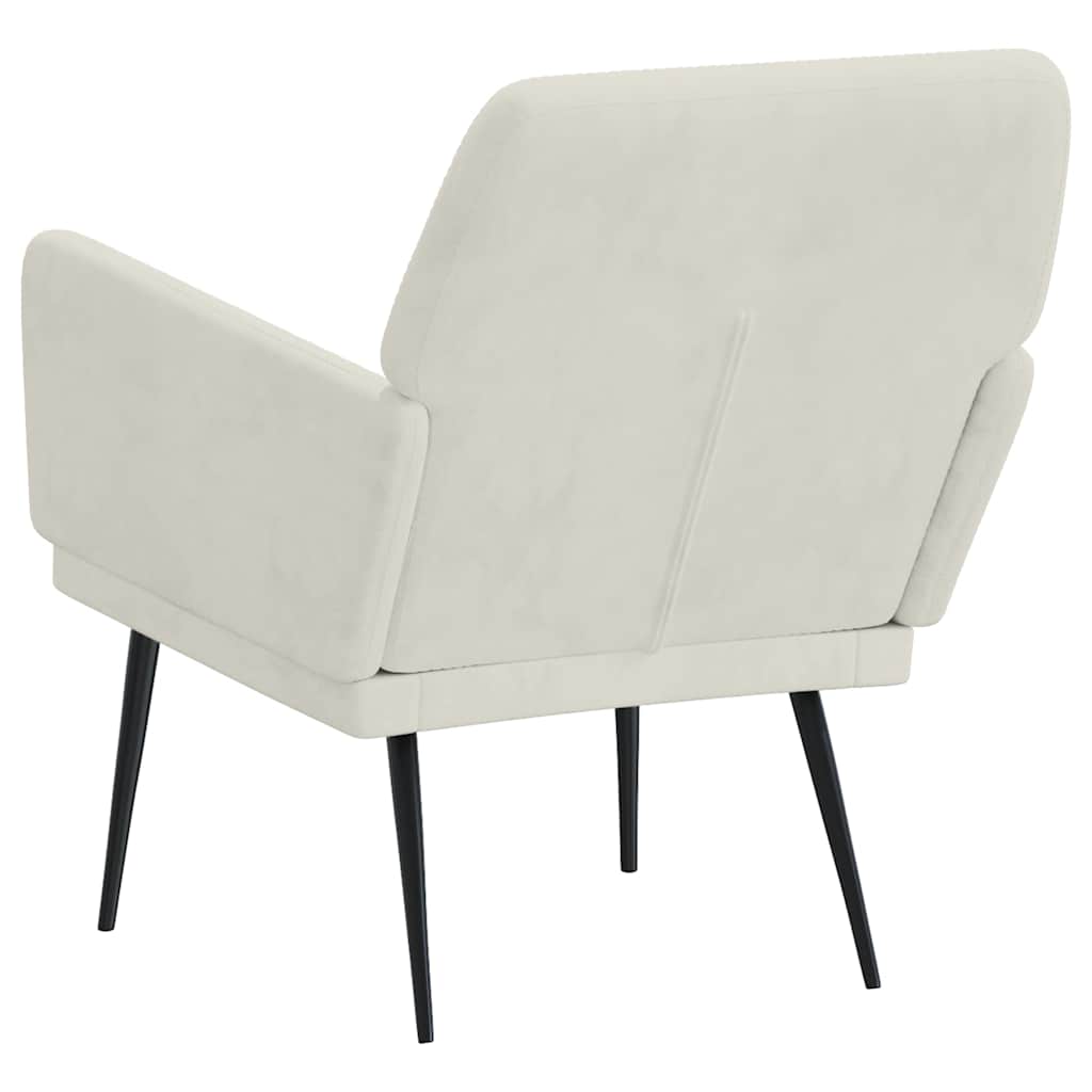 Fauteuil Crème 62x79x79 cm Velours - XIOS